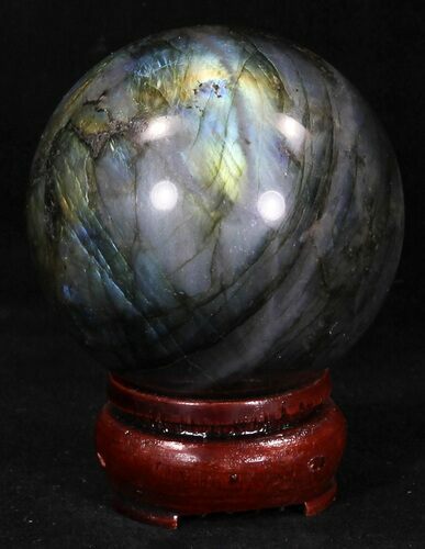 Flashy Labradorite Sphere - Great Color Play #32061
